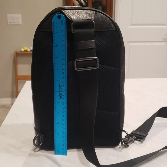 Coach Black Leather Men's Sling Bag - Picture 4 of 14